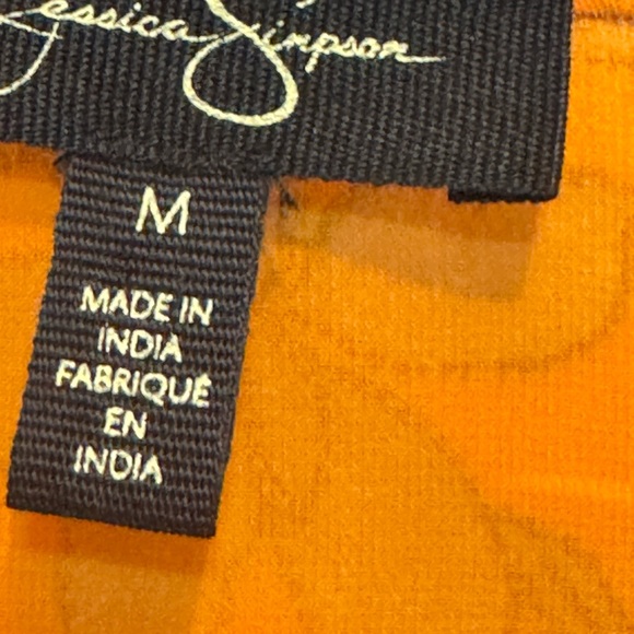 Jessica Simpson Sz M Orange/Gray Dress EUC😊😊 - Picture 8 of 12